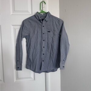 RVCA Men's Charcoal Button-Down Shirt